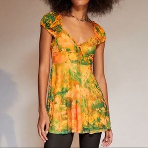 UO Audrey Mesh Mini Dress